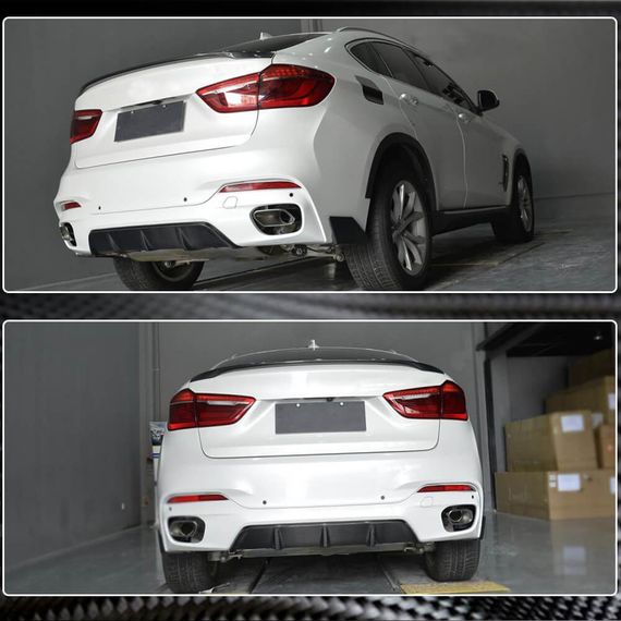 Дифузор заднього бампера Карбон V2 (M-Sport) для BMW X6 F-16 2014-2019 рр | Зображення 2