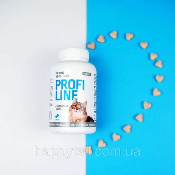 Вітаміни Provet PROFILINE для котів АКТИВ комплекс та виведення шерсті 180 таб | Зображення 2