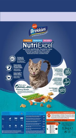 Сухой корм для кошек Brekkies Cat Salmon and Tuna 3.5 кг полноценный рацион для взрослых кошек лосось с тунцом | Зображення 1