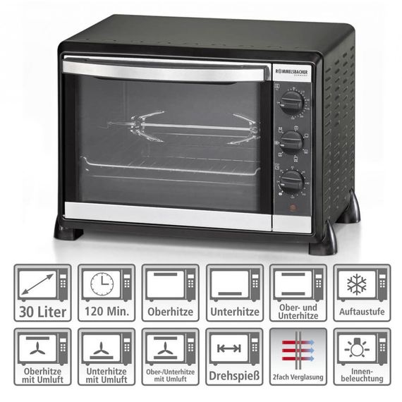 Електропіч з грилем Rommelsbacher BG 1550, 30л | Зображення 8