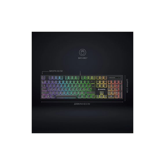 Клавіатура GamePro MK85B Blue Switch RGB USB Black (MK85B) | Зображення 5