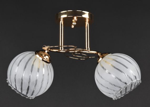 Люстра стельова на 2 лампочки 27281 Золото 24х27х40 см. | Зображення 2