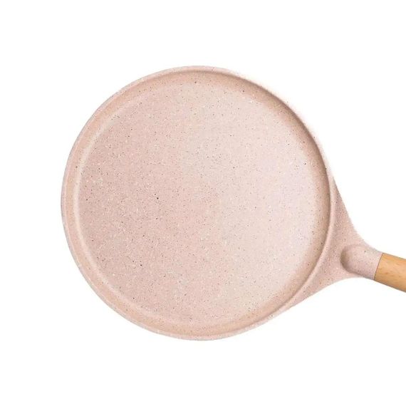 Алюмінієва млинцева сковорода з мармуровим антипригарним покриттям Ø 28 см, товсте дно MGC бежевий HP-4-430CR | Зображення 3