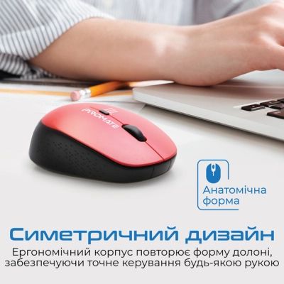 Мышка Promate Tracker Wireless Red (tracker.red) | Зображення 3