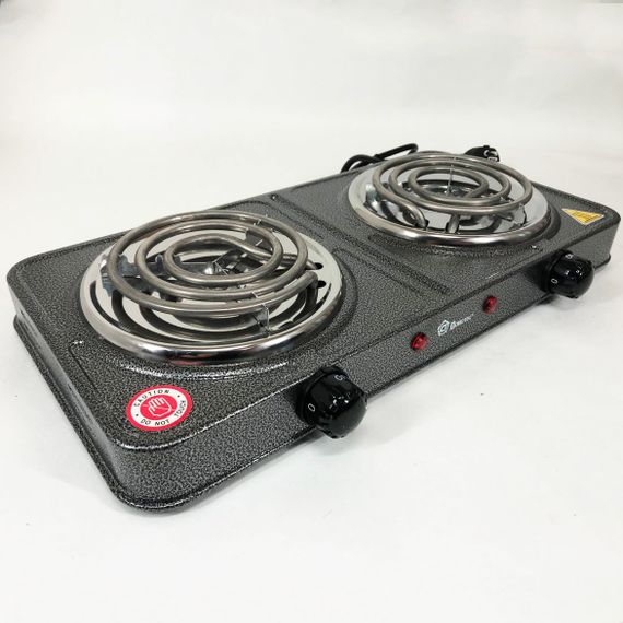 Плита домашняя Domotec MS-5802 | Комфорка электрическая | IX-990 Электроплита двойная | Зображення 5