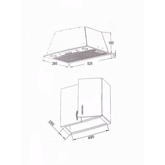 Витяжка кухонна Borgio BIT-BOX full glass 60 ivory (РН015838) | Зображення 1