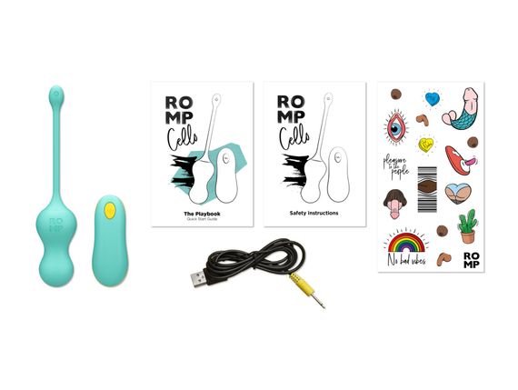 Віброяйце для точки G з пультом керування Romp Cello Light Teal, водонепроникне | Зображення 6