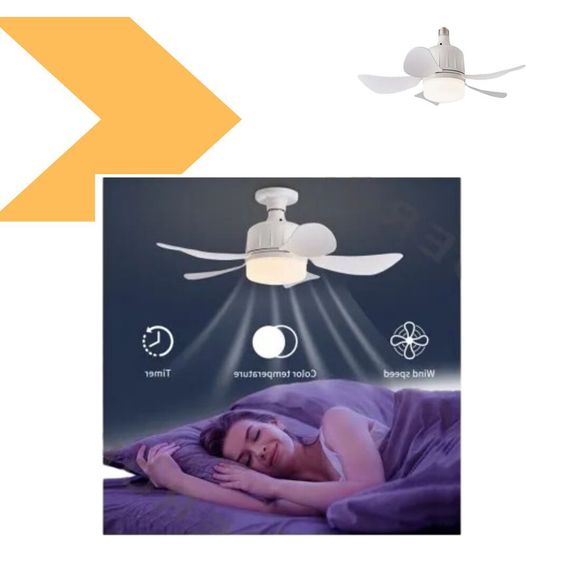 Лампа-вентилятор E27 23W XPRO з енергоефективним освітленням та вентиляцією (45367-17071_441) | Зображення 3