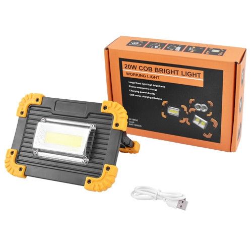 Фонарь светодиодный аккумуляторный тактический USB KA-514 L811-20W-COB-1W, Лампа-прожектор | Зображення 1