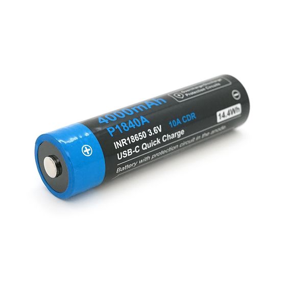 Аккумулятор 18650 Li-Ion Vapcell P1840A, 4000mAh, 10A, 3.6V (2.5-4.2V) | Зображення 3