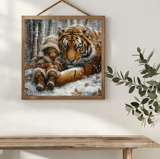 Набор для вышивки крестом "Охранник леса" 11CT, 40x40 см, канва Аида с нанесенным рисунком | Зображення 7