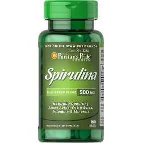 Спирулина Puritan's Pride Spirulina 500 mg 100 Tabs