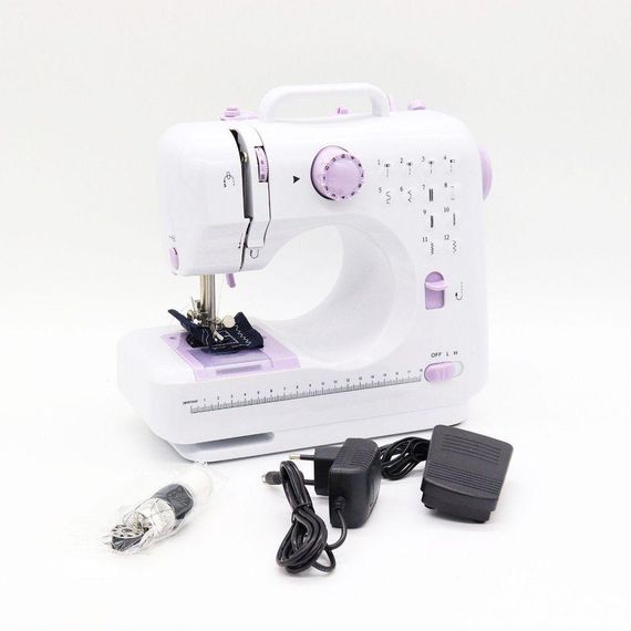 Швейная машинка электрическая 12в1, с оверлоком, WLSM-505 / Домашняя мини швейная машинка с педалью | Зображення 8