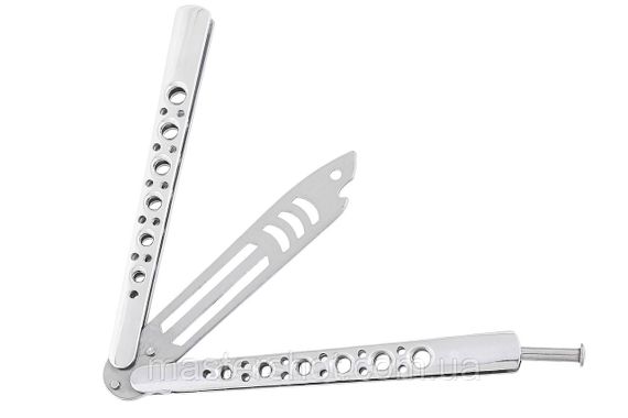 Ніж метелик тренувальний балисонг на заклепках безпечний дитячий ніж Акула АК-802 MS | Зображення 2