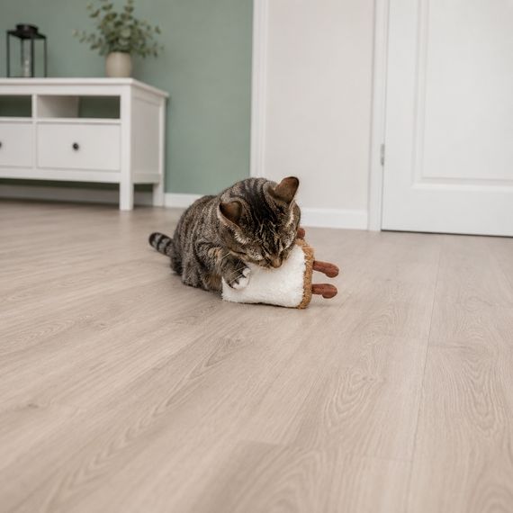Іграшка Trixie для котів Тост XXL з шелестом плюш з котячою м'ятою кремовий/коричневий 18 см | Зображення 3