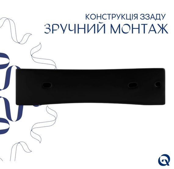 Раковина підвісна Qtap Nando LT 500х420х130 Matt Black без донного клапана QT12116146AMB | Зображення 1