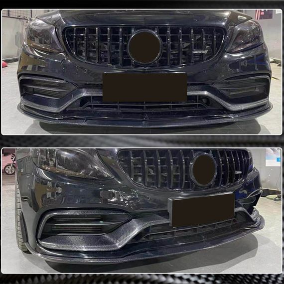 Карбоновые накладки на противотуманные фары (для C63 AMG 2015-2019) для Mercedes C-сlass W205 | Зображення 3