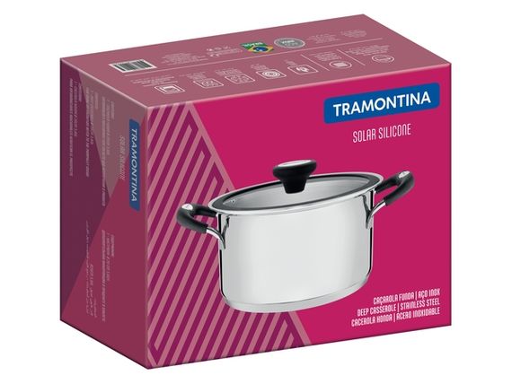 Каструля TRAMONTINA Solar silicone (1.8 л) 16 см (62124/163) | Зображення 1