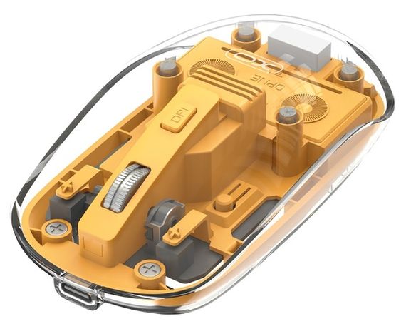 Миша XO M12 Bluetooth wireless transparent Yellow