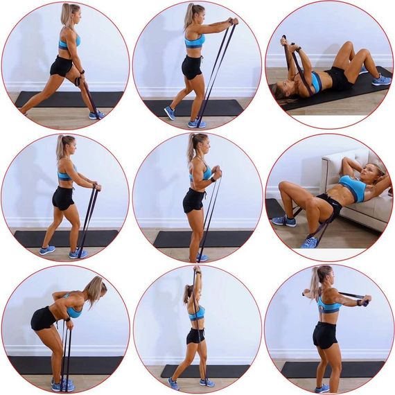 Набір тканевих гумок Power System PS-4129 Booty Band Set Long 3шт. | Зображення 3