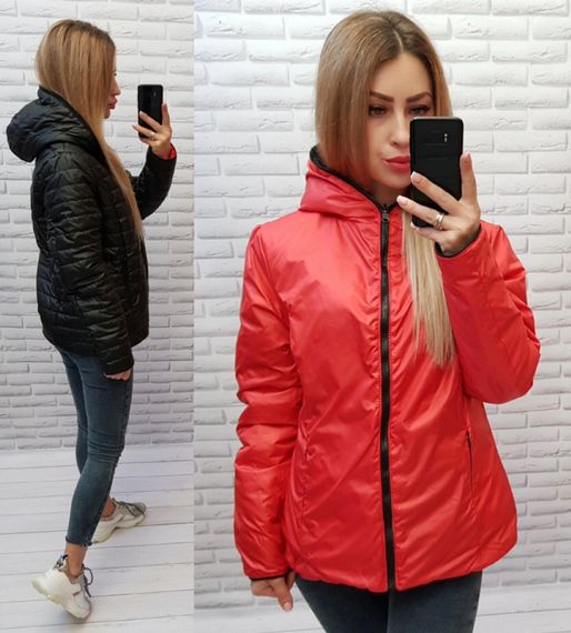 Куртка двостороння, арт.185, чорний / червоний | Зображення 2