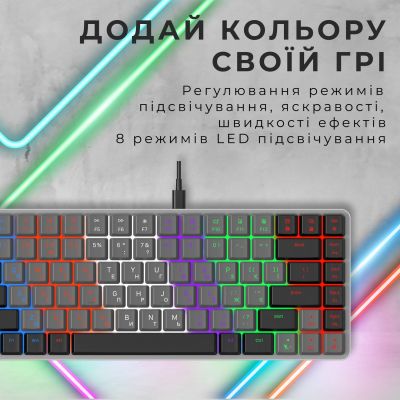 Клавиатура GamePro MK140R Red Swich Low Profile USB Dark Gray (MK140R) | Зображення 6