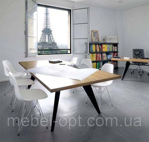 Стілець Eames DSR Chair червоний пластик, хромовані ноги, дизайн Charles & Ray Eames | Зображення 3