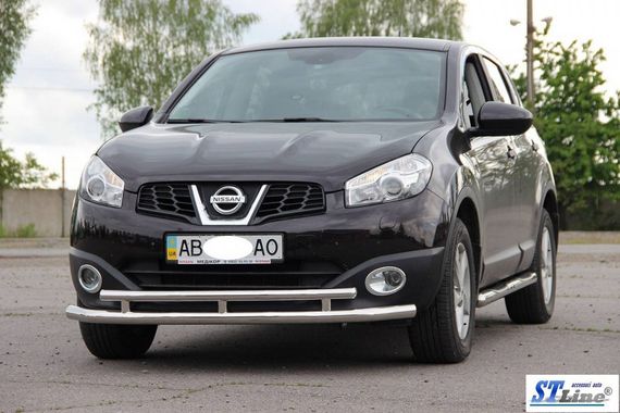 Передній подвійний вус ST016 (нерж) 70/42 мм для Nissan Qashqai 2010-2014рр | Зображення 1