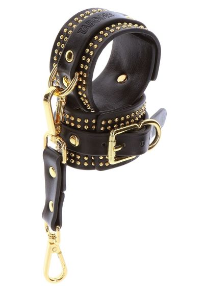 Поножі Taboom Vogue Studded Ankle Cuffs Set із веганської шкіри, чорні із золотистою фурнітурою Sex Aura | Зображення 1