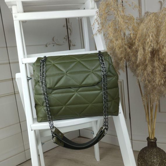 Женская сумка-клатч хаки. Женская сумка. Женский клатч. Женский клатч | Зображення 1