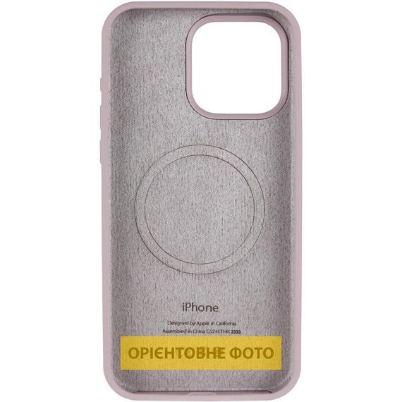 Чохол Silicone Case (AA) Logo with MagSafe для Apple iPhone 16 (6.1") Сірий / Lavender | Зображення 2