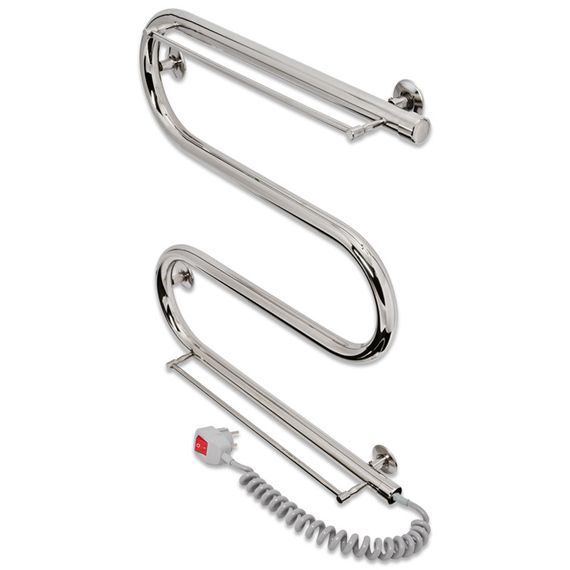 Электрическая полотенцесушилка Laris Змеевик 25 РС3 500 х 500 с 2-мя полками Е (подкл. справа) | Зображення 2