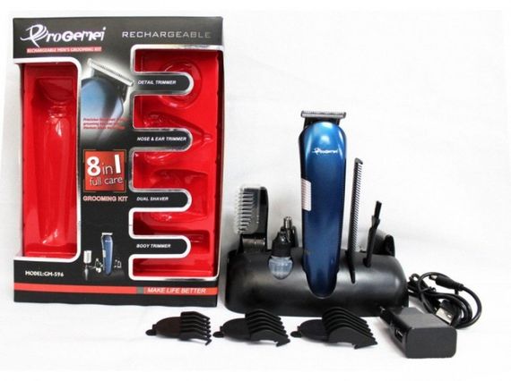 Машинка для стрижки волосся та бороди 8в1 Gemei GM-596 Pro + гребінець (39877-GM-596_439) | Зображення 9