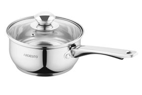 Ківш ARDESTO Gemini Gourmet, скляна кришка, 1.4 л, нержавіюча сталь (AR1914GSS)