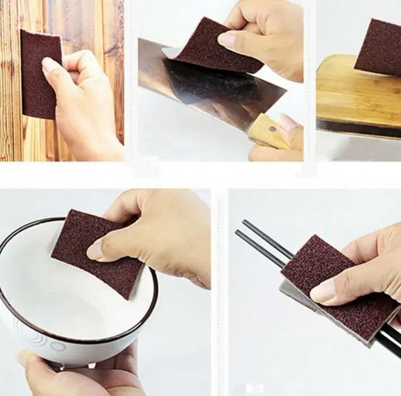 Абразивная губка для чистки посуды sandpaper AND-5599 | Зображення 5