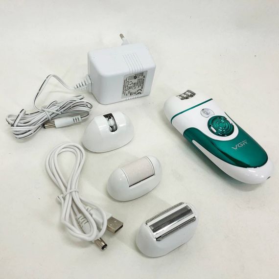 Эпилятор VGR V-700 Женский беспроводной с подсветкой для ног и зоны WE-787 бикини, пемза | Зображення 4