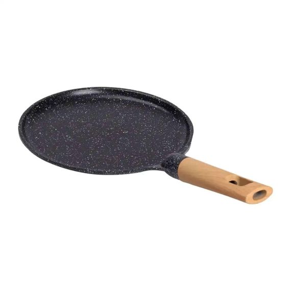 Алюминиевая блинная сковорода с мраморным антипригарным покрытием Ø 22 см, толстое дно MGC Black HP-4-427B | Зображення 2