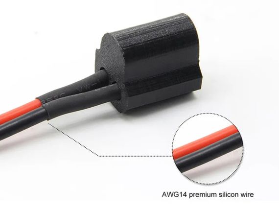 Силовий кабель 14AWG 100mm для контролерів ECS VTX FPV роз'єм XT60 з конденсатором 1000mF/35V 105C | Зображення 2