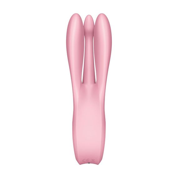 Кліторальний вібратор Satisfyer Threesome 1 Pink з трьома гнучкими пальчиками Sex Aura | Зображення 3