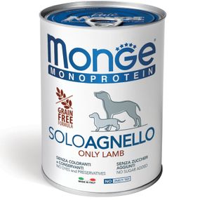 Корм Monge Monoprotein Dog Solo Agnello вологий з ягнятком для дорослих собак 400 гр