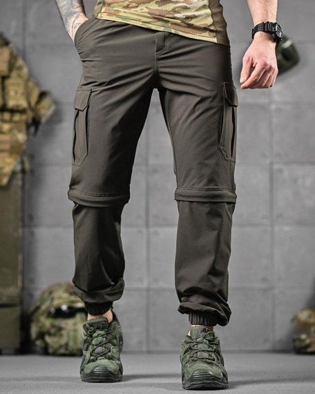 Стрейчевые летние такатические штаны-шорты PARADOX олива ДЛ6298 | Зображення 2