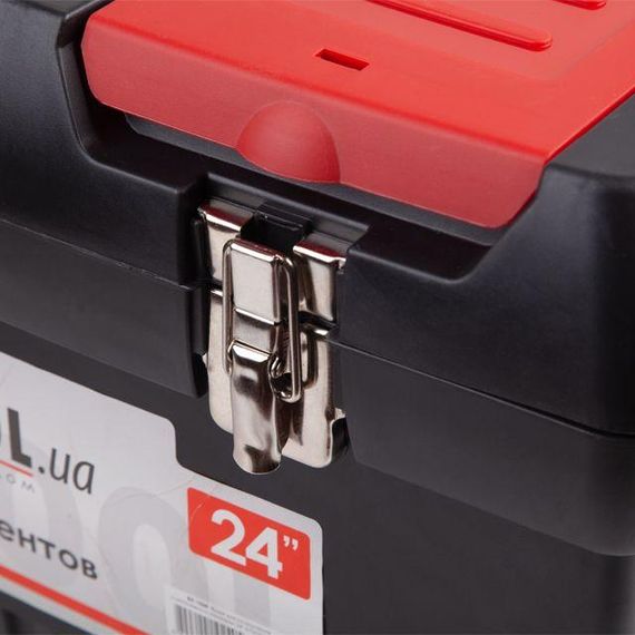 Ящик для інструментів з металевими замками, 24", 610*255*251 мм INTERTOOL BX-1024 | Зображення 2