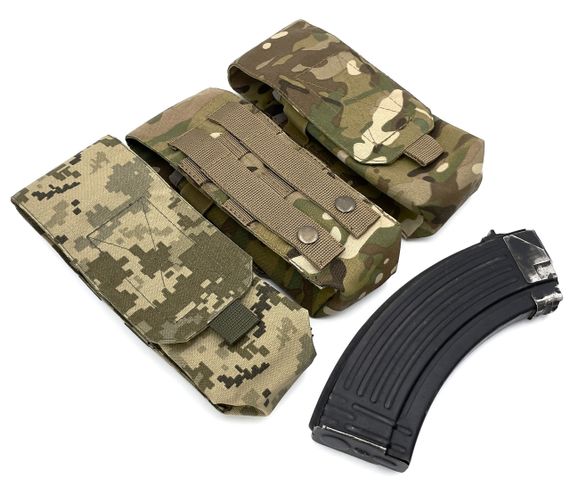 Підсумок на два магазини АК-2 Піксель ММ-14 (olive) Cordura 500D Molle закритий | Зображення 2