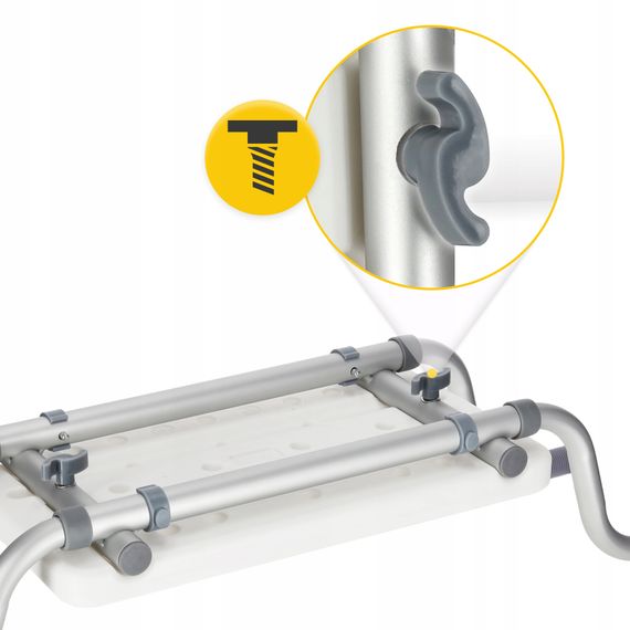 Сидіння-лава для ванної 4FIZJO регульоване White/Grey (P-5905973403436) | Зображення 2