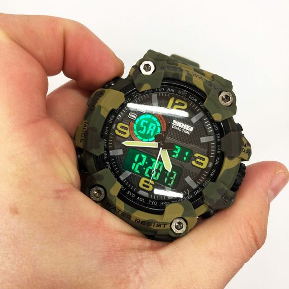 Модные спортивные часы для активного отдыха SKMEI, Часы спортивные армейские Рыбацкие LM-78