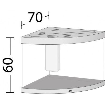 Аквариум Juwel Trigon 190 LED 99x60x70 см 190 л угловой (черный) (4022573163506) | Зображення 1