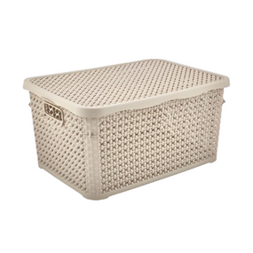 Кошик 5л з кришкою бежевий Pearl ELIF