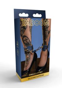 Набор силиконовых манжет на щиколотки Taboom Silicone Supreme, синий sexstyle
