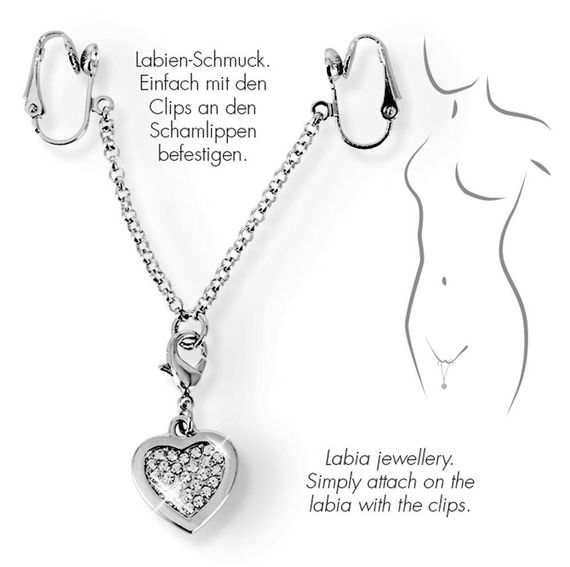 Затискач для клітора Intimate Heart-shaped Chain sexstyle | Зображення 5