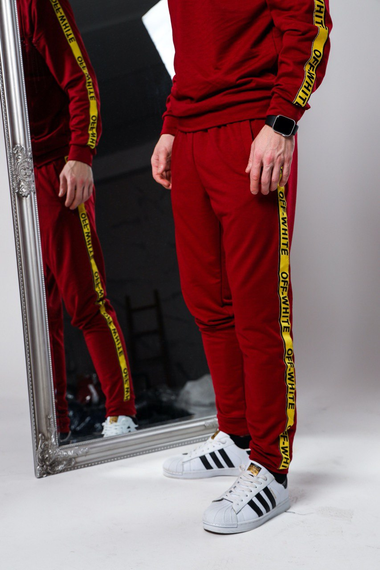 Костюм лампас ОФФ бордовый S L | Зображення 1